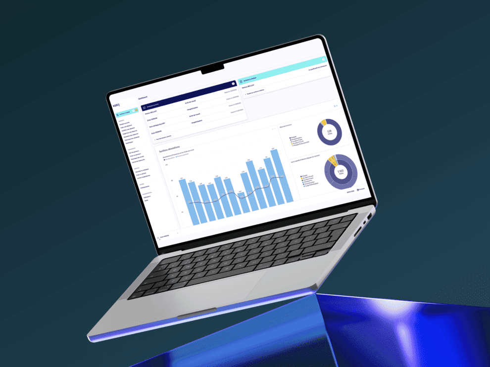 Mockup logiciel KERij - vue de dashboard